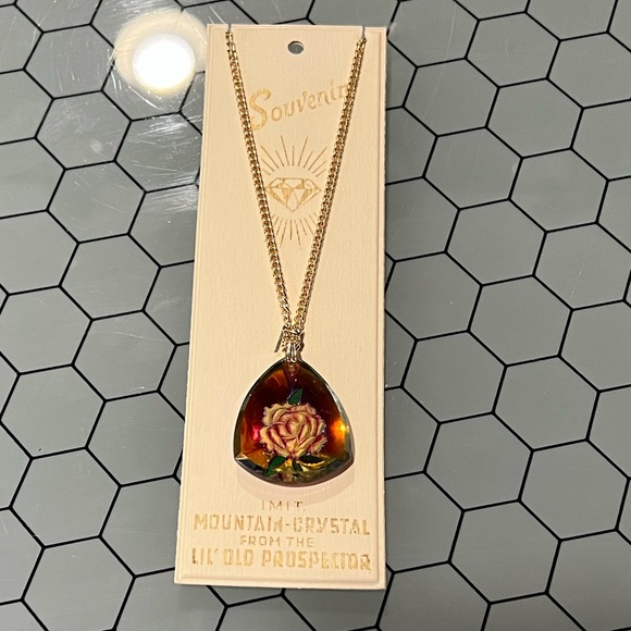 Jewelry - CRYSTAL NECKLACE WITH ROSE